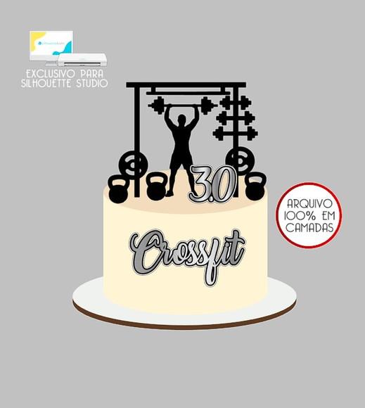 1143 - Arquivo Topo de Bolo Academia Crossfit