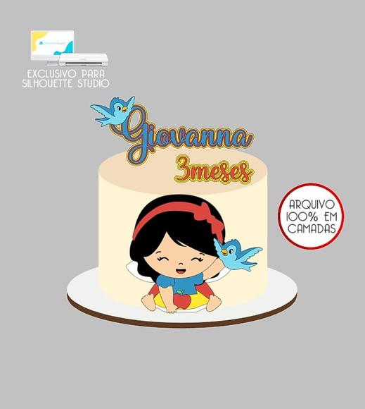 12 - Arquivo Topo de Bolo a Branca de Neve