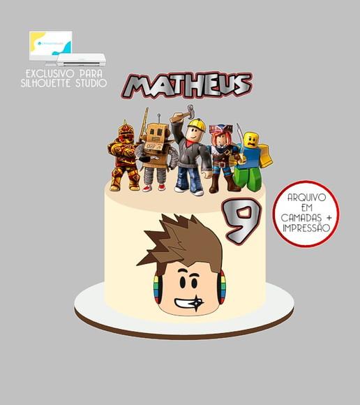 1254 - Arquivo Topo de Bolo Roblox