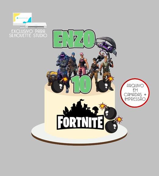 1259 - Arquivo Topo de Bolo Fortnite