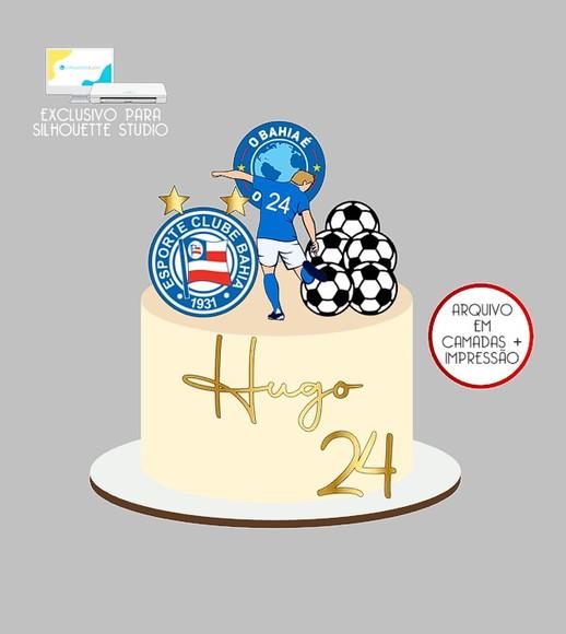 1304 - Arquivo Topo de Bolo Futebol Esporte Clube Bahia