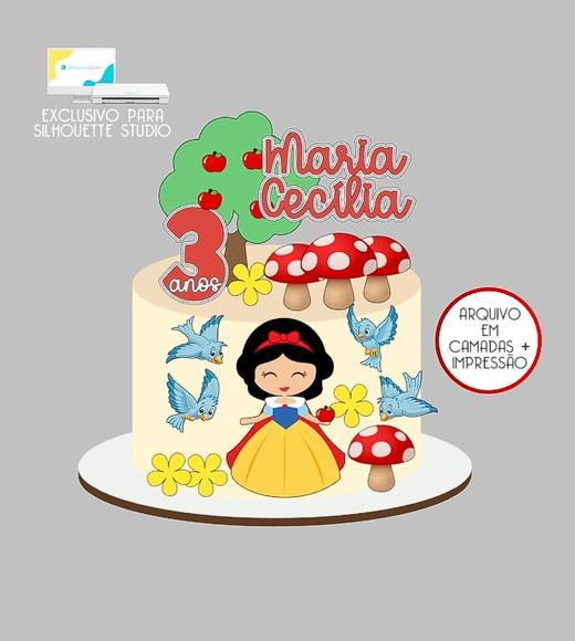 1331 - Arquivo Topo de Bolo a Branca de Neve
