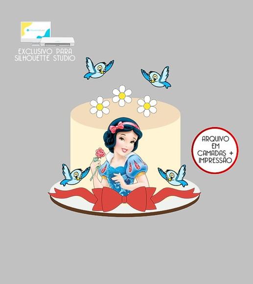 1327 - Arquivo Topo de Bolo a Branca de Neve