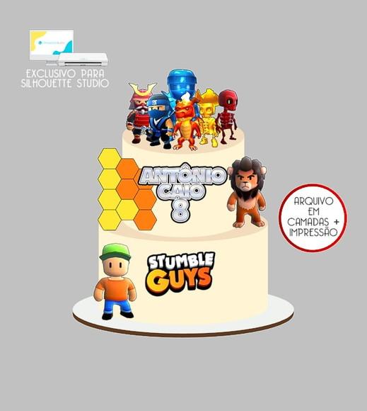 1350 - Arquivo Topo de Bolo Stumble Guys