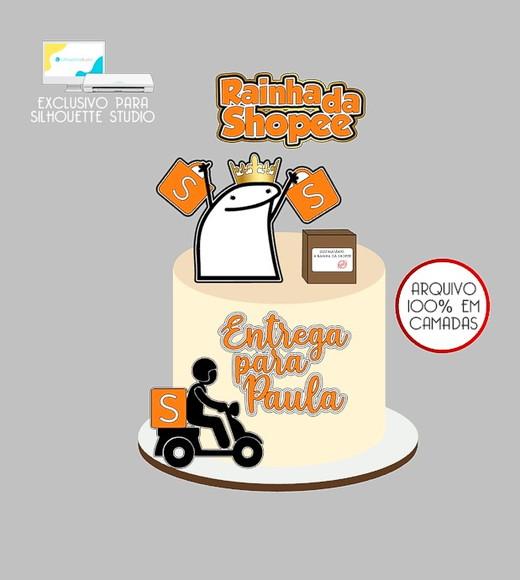 1357 - Arquivo Topo de Bolo Compras Rainha da Shopee
