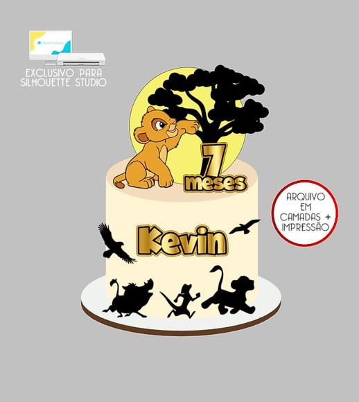 1363 - Arquivo Topo de Bolo o Rei Leão Simba