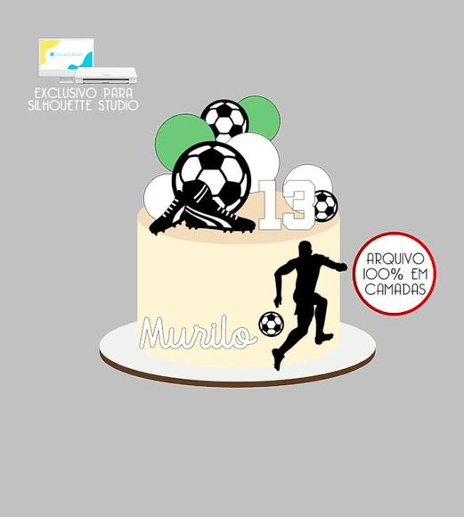 1371 - Arquivo Topo de Bolo Futebol