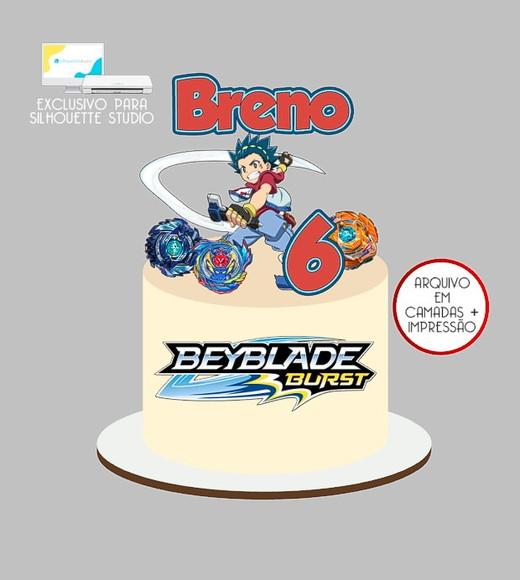 1367 - Arquivo Topo de Bolo Beyblade Burst