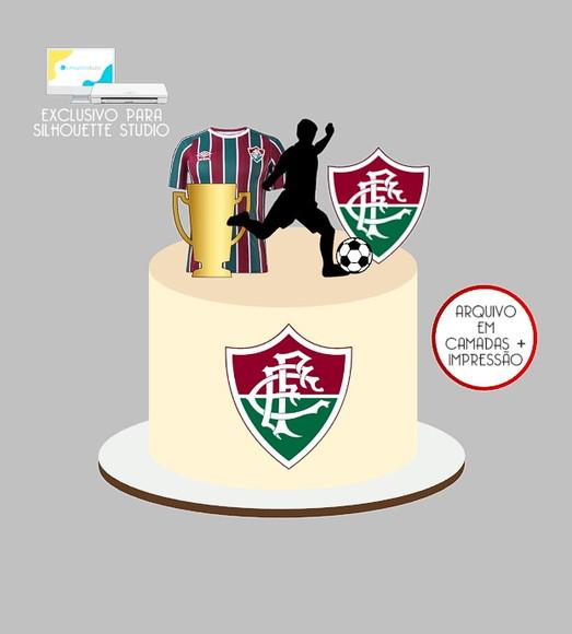1376 - Arquivo Topo de Bolo Futebol Fluminense
