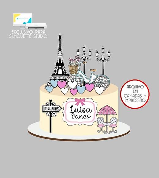 1392 - Arquivo Topo de Bolo Paris