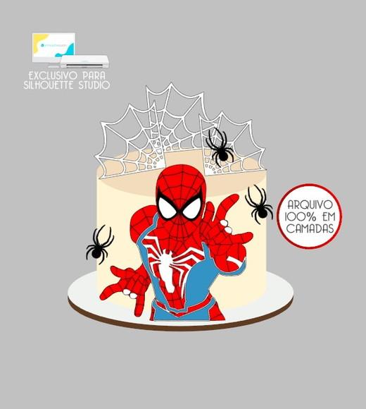 141 - Arquivo Topo de Bolo Homem Aranha