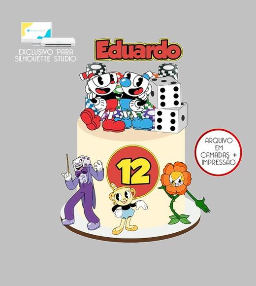 1412 - Arquivo Topo de Bolo Cuphead