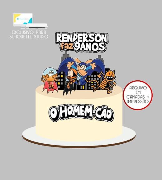 1453 - Arquivo Topo de Bolo o Homem Cão