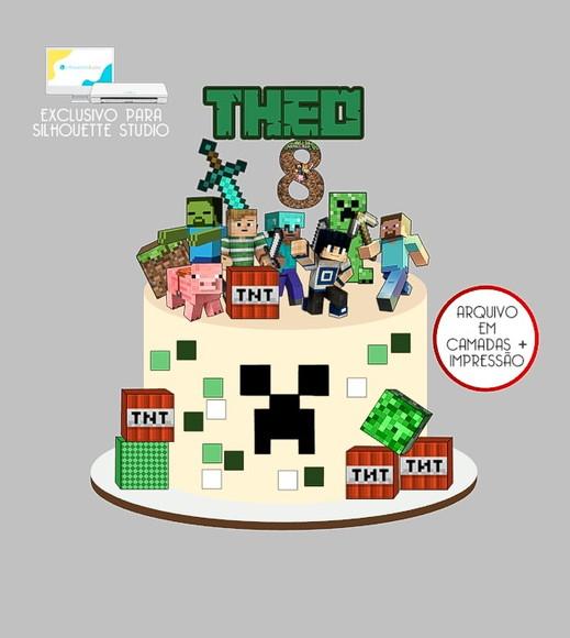 1461 - Arquivo Topo de Bolo Minecraft