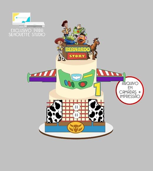 1469 - Arquivo Topo de Bolo Toy Story