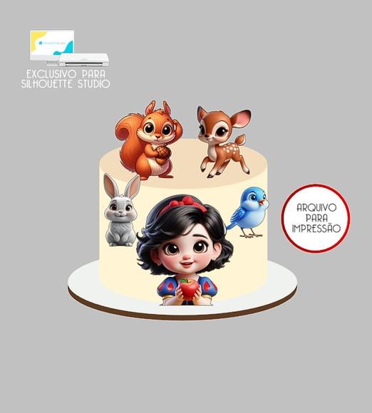 1489 - Arquivo Topo de Bolo a Branca de Neve