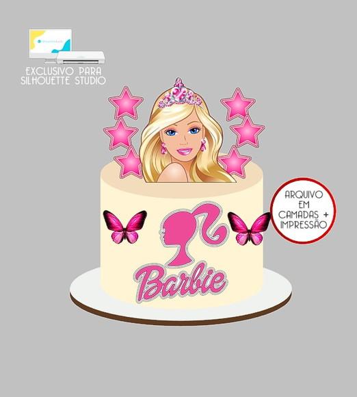 1515 - Arquivo Topo de Bolo Barbie
