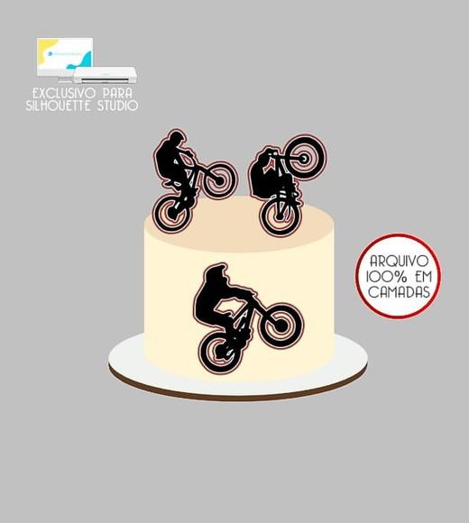 1527 - Arquivo Topo de Bolo Mountain Bike Bmx Bicicleta