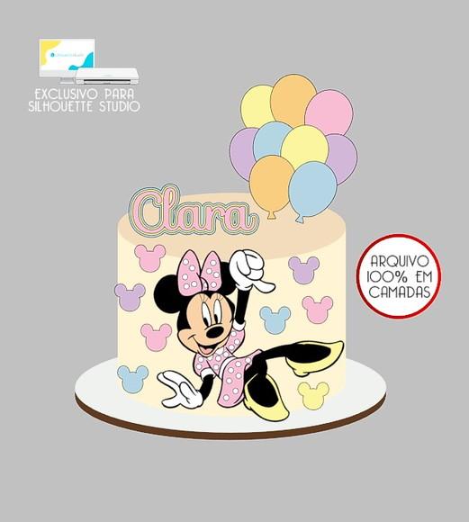 159 - Arquivo Topo de Bolo Minnie