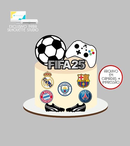 1587 - Arquivo Topo de Bolo Futebol Fifa