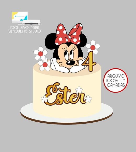 165 - Arquivo Topo de Bolo Minnie