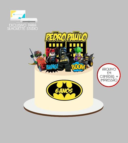 1712 - Arquivo Topo de Bolo Lego Batman