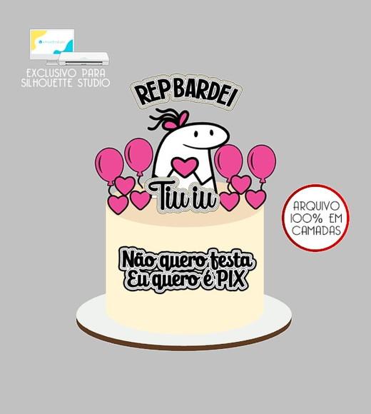 1771 - Arquivo Topo de Bolo Bento Flork Rep Bardei Tiu Iu