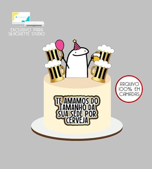 1770 - Arquivo Topo de Bolo Bento Flork Cerveja Boteco