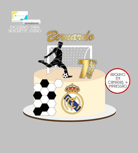 1781 - Arquivo Topo de Bolo Futebol Real Madrid