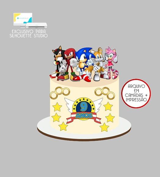 1789 - Arquivo Topo de Bolo Sonic