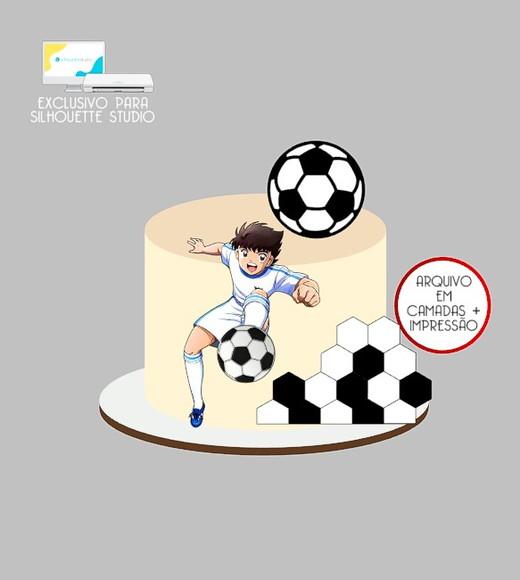 1798 - Arquivo Topo de Bolo Captain Tsubasa