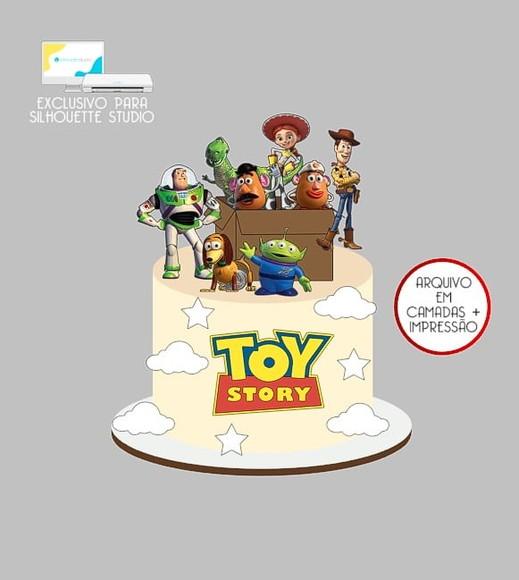 1795 - Arquivo Topo de Bolo Toy Story