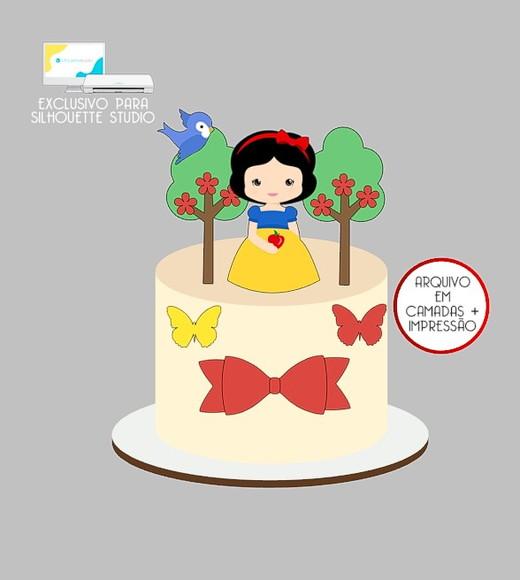 1824 - Arquivo Topo de Bolo a Branca de Neve