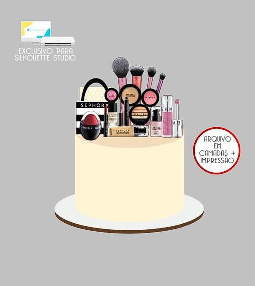 1847 - Arquivo Topo de Bolo Maquiagem Sephora