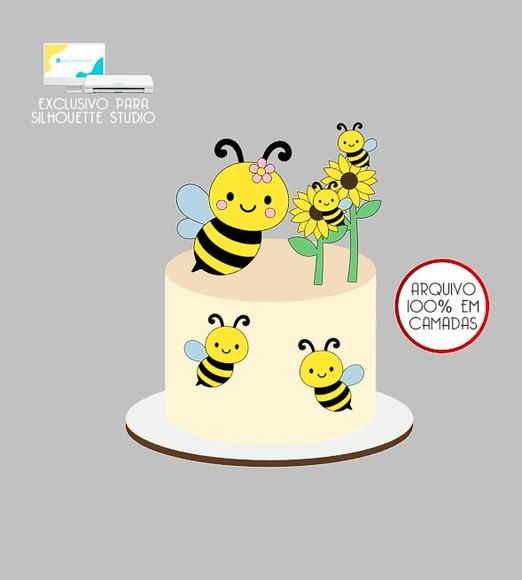 1871 - Arquivo Topo de Bolo Abelhinha