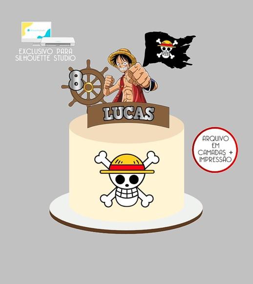 189 - Arquivo Topo de Bolo One Piece