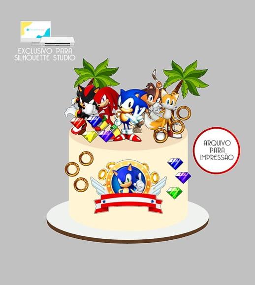 1892 - Arquivo Topo de Bolo Sonic