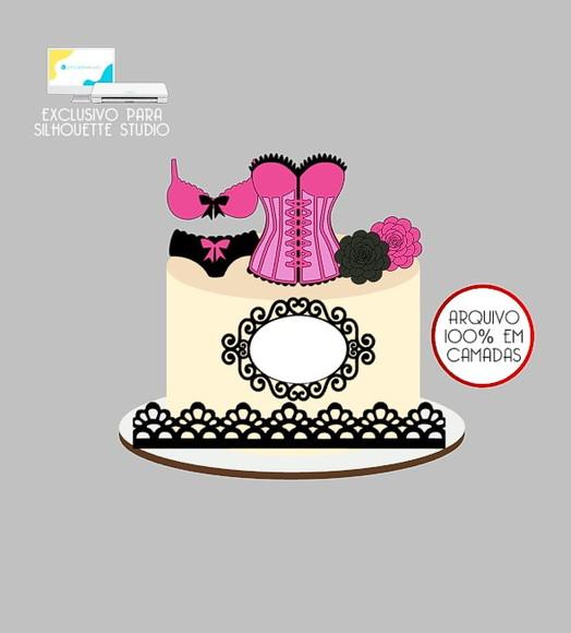 1929 - Arquivo Topo de Bolo Chá de Lingerie