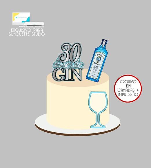 1925 - Arquivo Topo de Bolo Boteco Gin