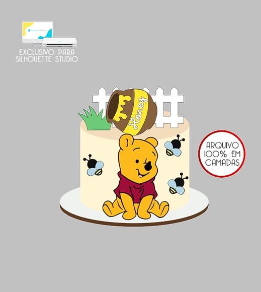 1932 - Arquivo Topo de Bolo Ursinho Pooh