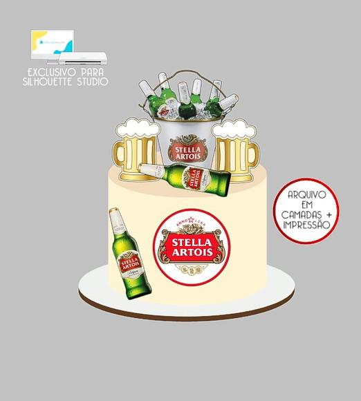 1940 - Arquivo Topo de Bolo Boteco Cerveja Stella Artois