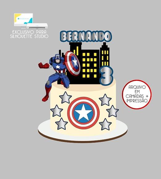 1946 - Arquivo Topo de Bolo Capitão América