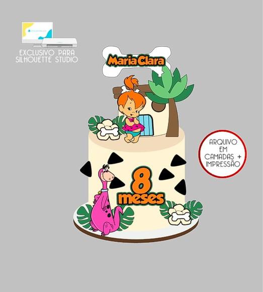 1981 - Arquivo Topo de Bolo Pedrita os Flintstones