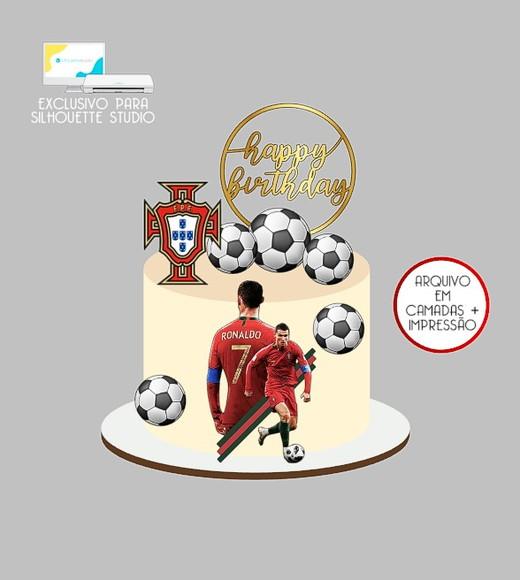 1987 - Arquivo Topo de Bolo Cristiano Ronaldo Cr7 Portugal