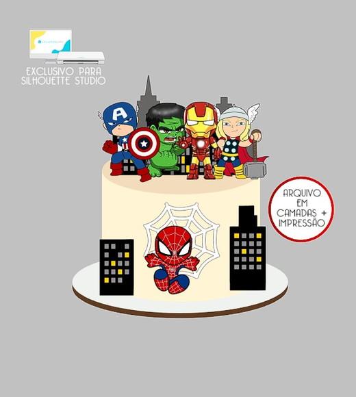 2009 - Arquivo Topo de Bolo Vingadores Baby Super Heróis