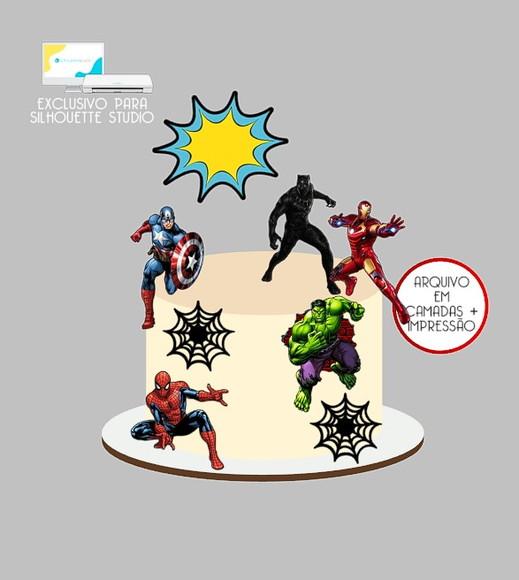 2010 - Arquivo Topo de Bolo Vingadores Super Heróis
