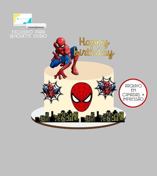 2019 - Arquivo Topo de Bolo Homem Aranha