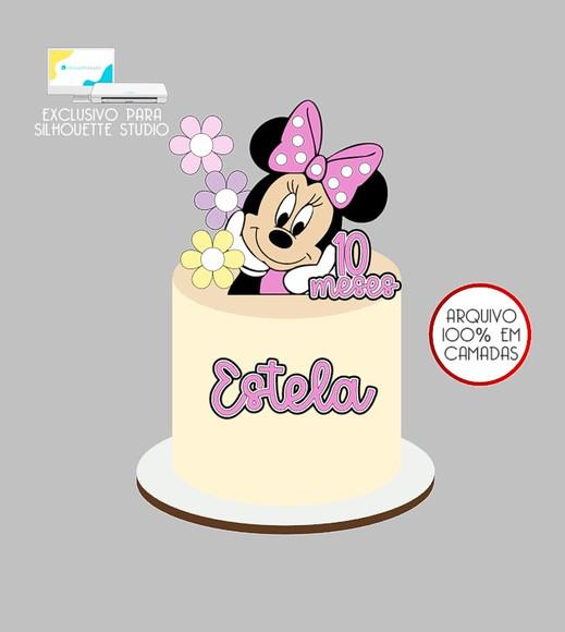 202 - Arquivo Topo de Bolo Minnie