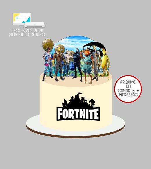 2023 - Arquivo Topo de Bolo Fortnite