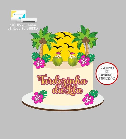 204 - Arquivo Topo de Bolo Praia Tardezinha